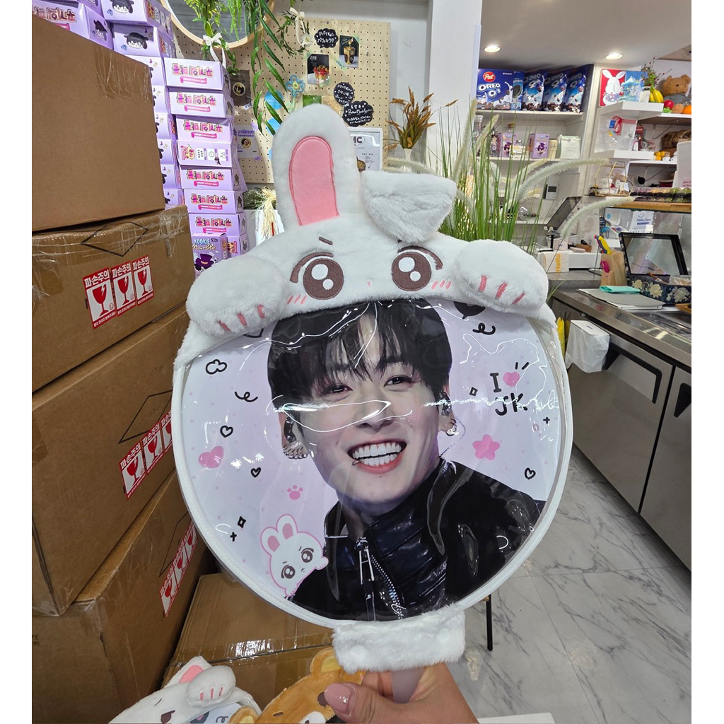 พร้อมส่ง Fan cover ปลอกคลุมพัดนุ่มนิ่ม จองกุก/จีมิน BTS