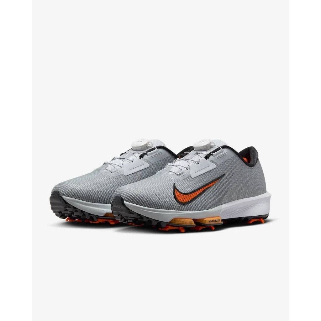รองเท้ากอล์ฟ Nike Infinity Tour 2 Pure BOA Platinum White Safety Orange #HQ2160-001