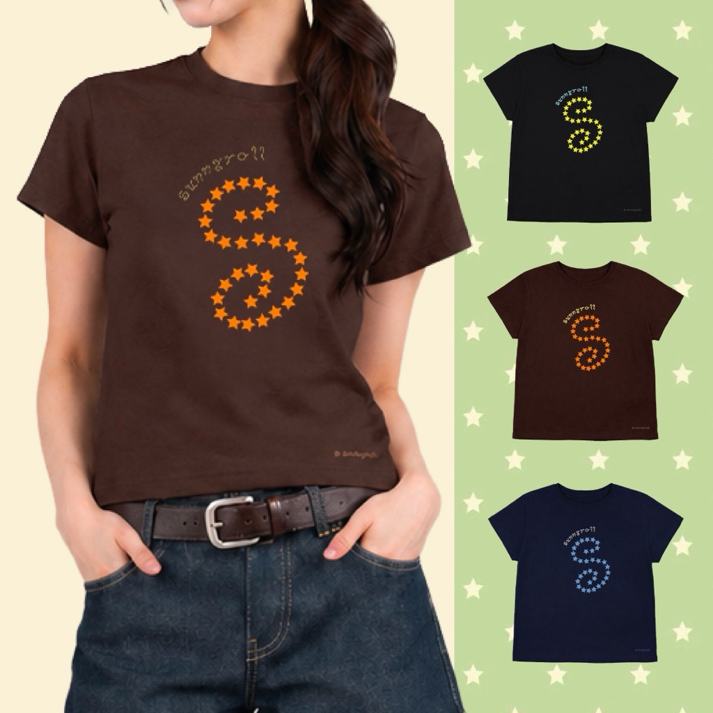 Sunnyroll - Sunny Roll tee เสื้อทรง Baby tee