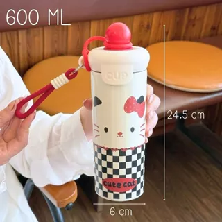 แก้วสแตนเลส 316 ความจุ 600 ml. เก็บอุณหภูมิร้อน-เย็น พร้อมฝาปิดหลอดกันฝุ่น มีสายห้อยถือสะดวก ส่งจากไทย!!!