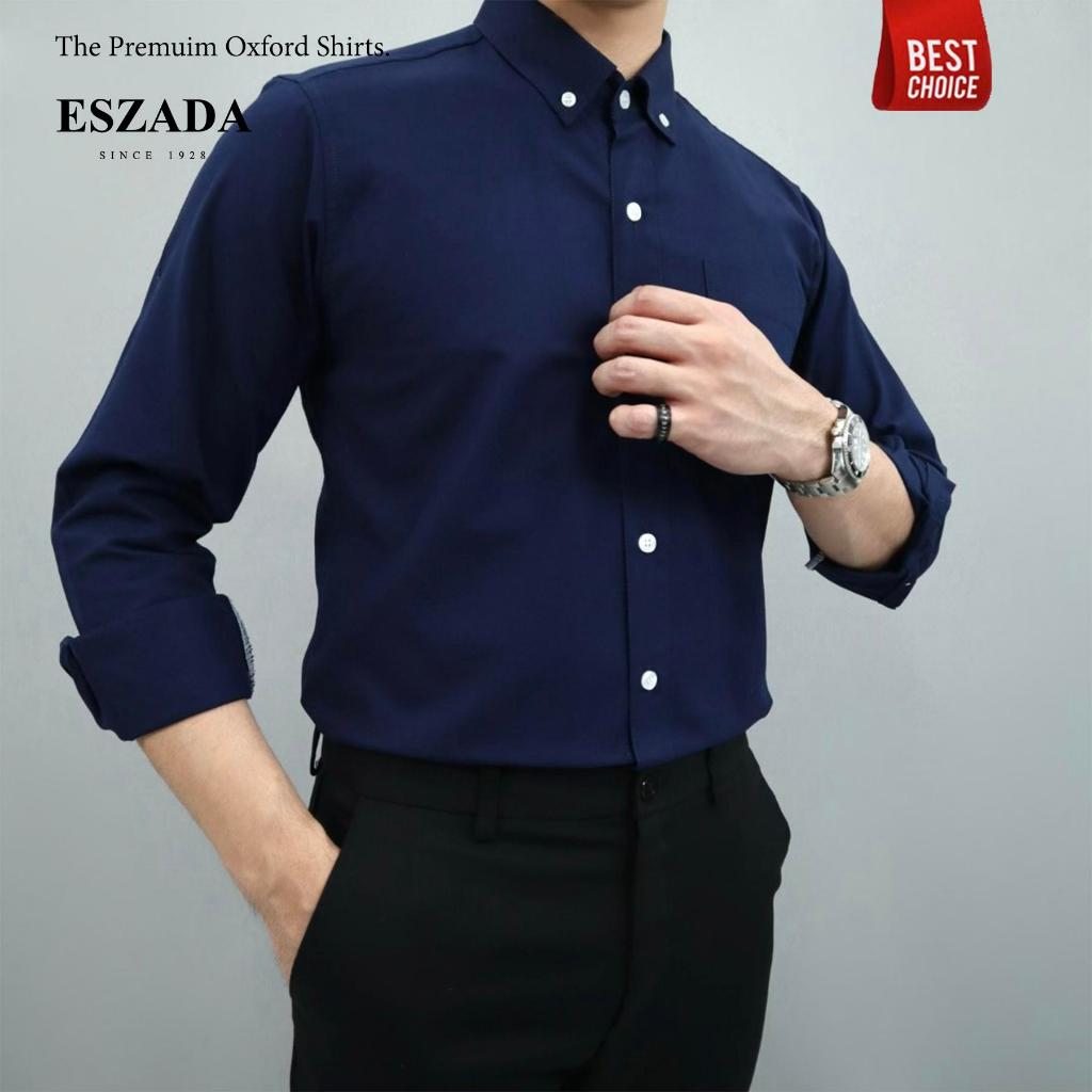 ESZADA เสื้อเชิ้ตผู้ชายผ้า Oxford Premium A+ (SL15)