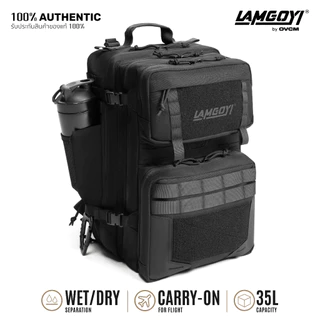 LAMGOYI กระเป๋าเป้ สายฟิตเนส GYM & HYROX Backpack 35L รุ่น TRAIN สีดำ (Black)