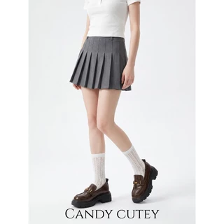 Candy Cutey โลฟเฟอร์หนังดำหัวตัด พื้นหนาซัพพอร์ตดี กันลื่น เหมาะทั้งทำงานและลุคเท่ หนังนิ่มใส่สบายตลอดวัน