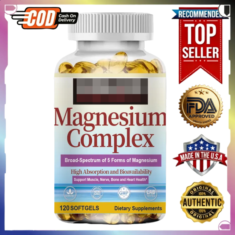5-in-1 Magnesium Complex 500 มก. บำรุงสุขภาพกล้ามเนื้อ ดความเครียด ช่วยนอนหลับ | 120pcs