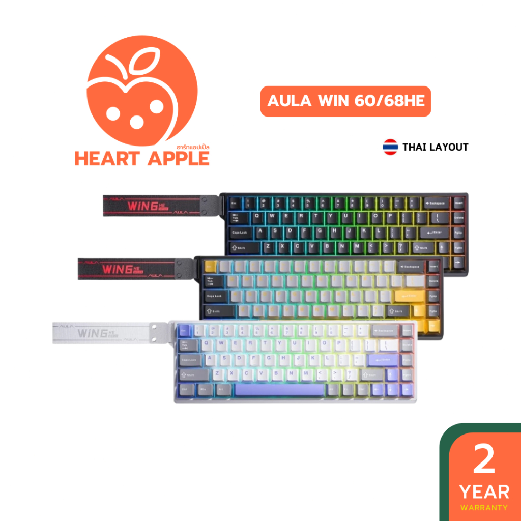คีย์บอร์ด HE AULA WIN60HE/WIN68HE Rapid Trigger Wired Keyboard Magnetic Switch