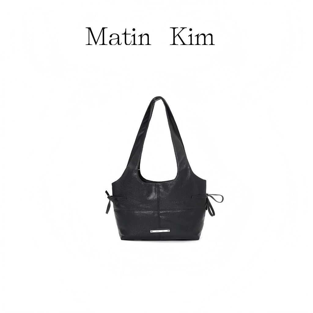 【Matin Kim】 Bowknot Single-Shoulder Tote Bag-BLACK