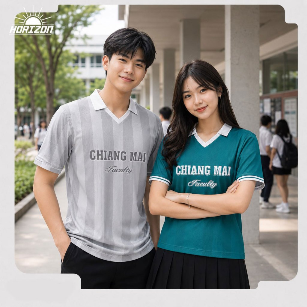 เสื้อม.เชียงใหม่ ใส่ ชื่อ เบอร์ ชื่อคณะ ฟรี! แจ้งข้อมูล ในแชทChiang Mai University Custom Shirt V.2 ผลิตใหม่