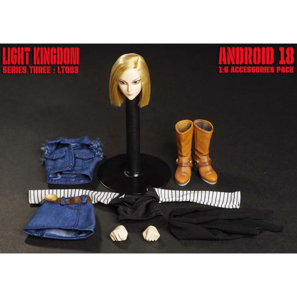 LIGHT KINGDOM LT003 1/6 : ANDROID NO.18 Accessories Pack*เฉพาะ หัว และคอสตูมชุด ไม่รวมบอดี้นะครับ *