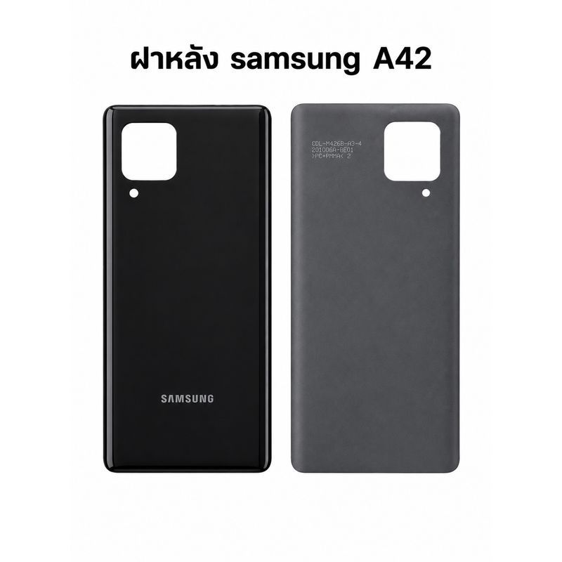 back cover ฝาหลัง สำหรับ สําหรับ Samsung A42 5G ฝาหลัง A426B A4260 ฝาหลังพลาสติกแบตเตอรี่ฝาหลังเชลล์กรอบกลาง