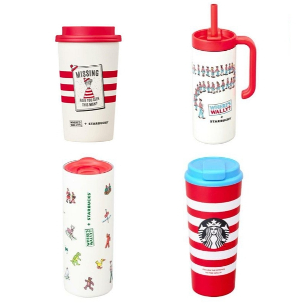 Starbucks x Where's Wally Joyful SS Stanley Quencher Tumbler 887ml / Grocery Market Joy Cold Cup 710ml