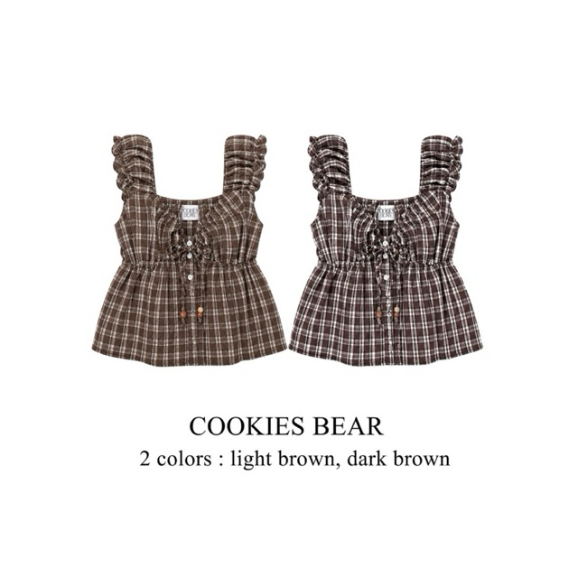 W07/2 - Cookies Bear 🧨 งานเสื้อสายเดี่ยวลายสวย 🎈