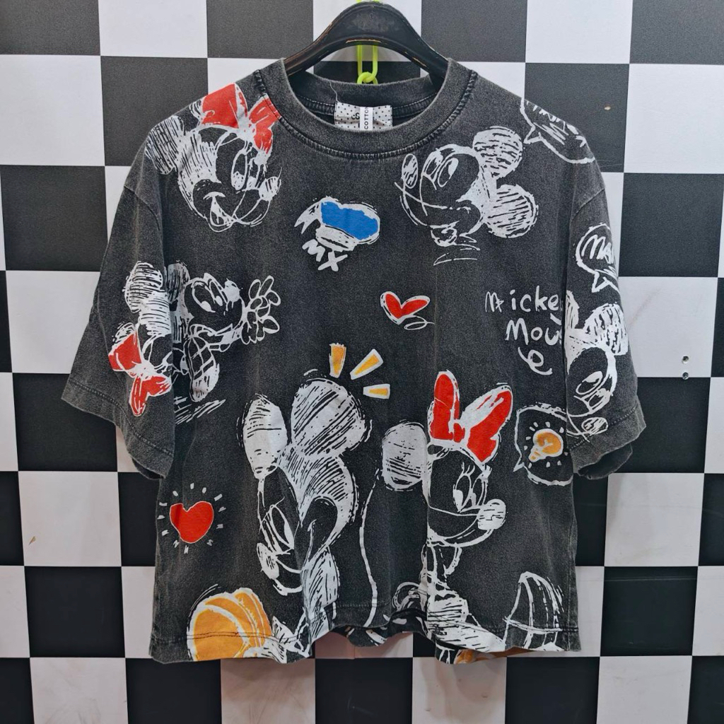 คอป BKK006 เสื้อยืดฟอกคอกลม_oversizedอก44-46ย20
