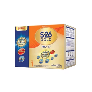 นมผง S-26 GOLD® Pro-C™ (2750g) นมผง เอส-26 โกลด์® โปรซี ผสมแอลฟา สฟิงโกไมอีลิน™ สูตร 1 (2750 กรัม)
