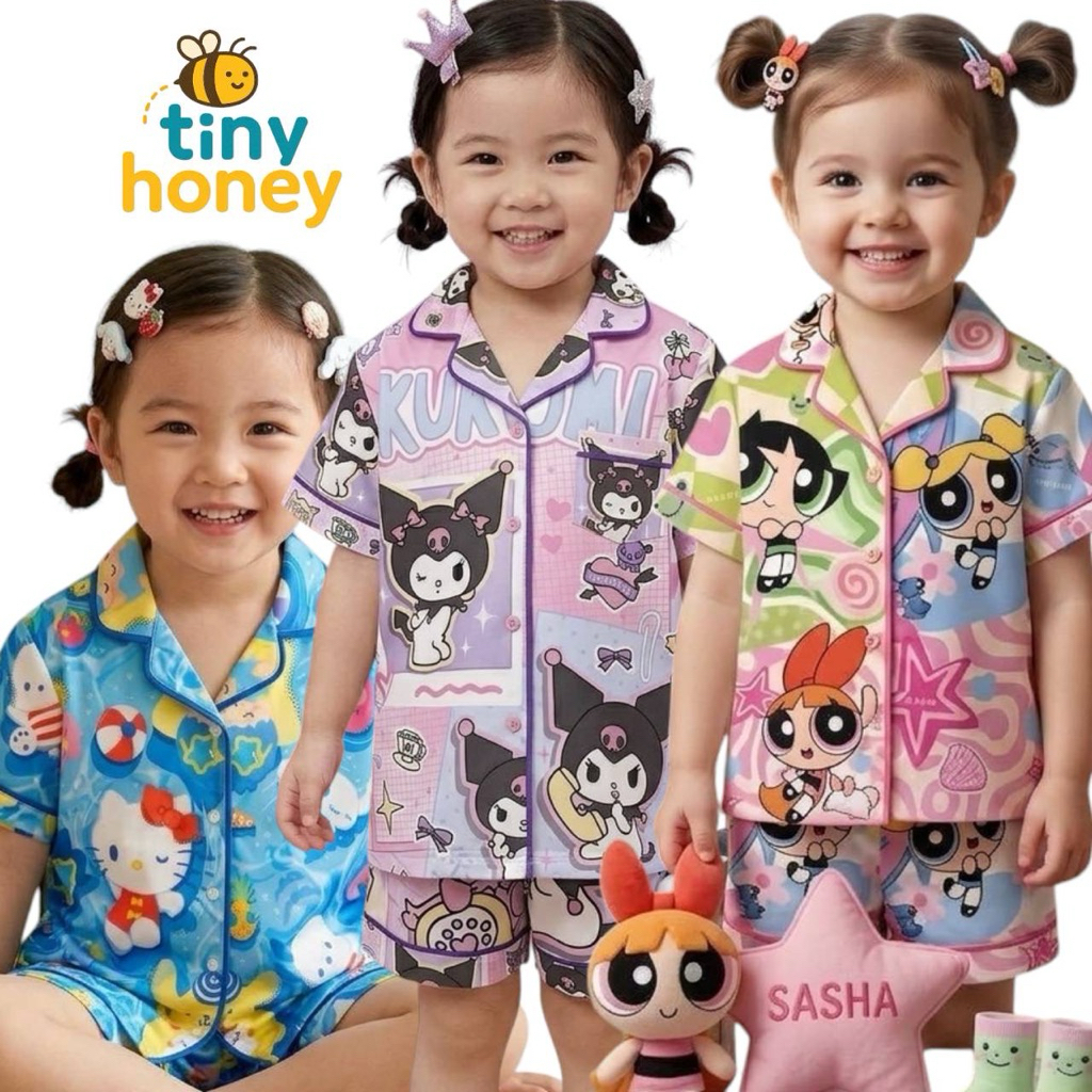 ชุดนอนเด็กผู้หญิง ผ้านิ่ม PPG. Kuro. KT  (จ้ำม่ำ เผื่อโต+1 ไซซ์นะคะ) (B00052)