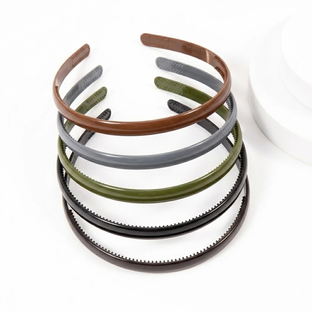 ที่คาดผมหนา 8 mm พลาสติกเกรด เกาหลี KOREA แบบมีซี่ฟัน หยืดหยุ่นได้ดี ทนทานไม่มีหักง่าย