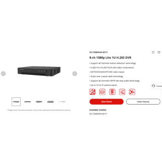 เครื่องบันทึก DVR 8CH HIKVISION DS-7208HGHI-M1/T