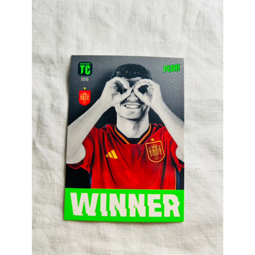 Pedri Winner Panini Top Class 2024 Spain Rare Insert การ์ดฟุตบอล เปดรี ทีมชาติสเปน Barcelona