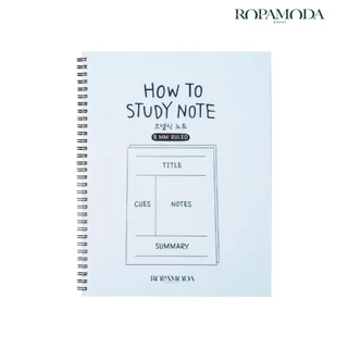 Ropamoda สมุดโน้ต Cornell จดเลคเชอร์ How To Study Note ช่วยจัดระเบียบความคิด ทบทวนเนื้อหาง่าย (16042)