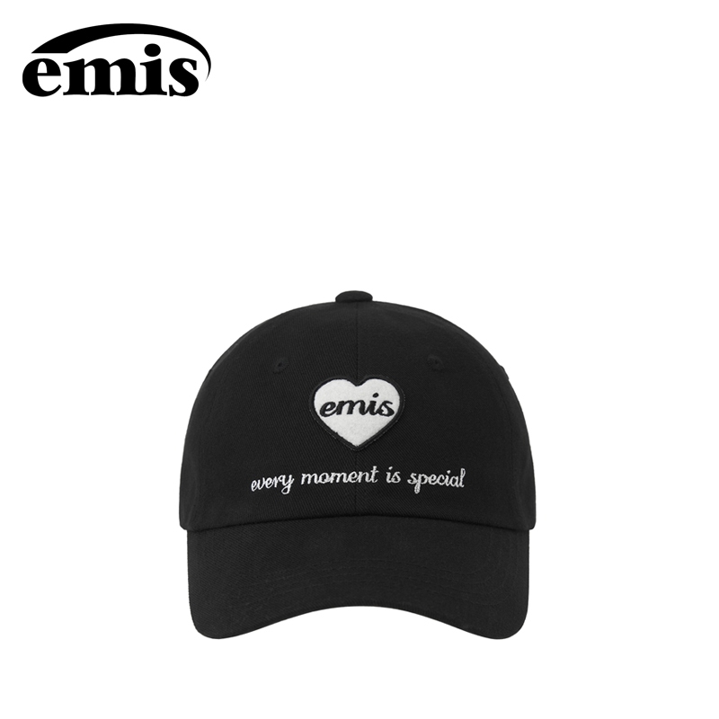 『 EMIS 』 EMIS HEART WAPPEN BALL CAP-PURPLE/CREAM/BLACK หมวกเบสบอลรูปหัวใจ