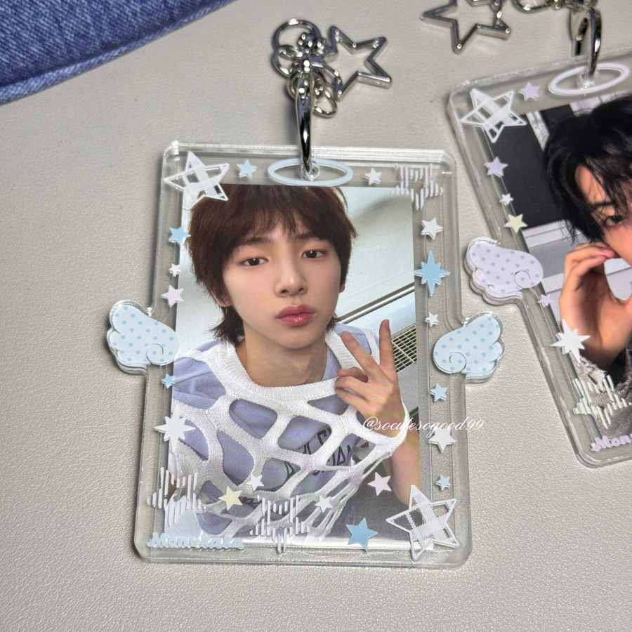 Angel Star Frame Photocard Holder เฟรมการ์ด ปีกนางฟ้า ลายดาวสุดคิวท์ ใส่โฟโต้การ์ดได้ 2 ใบ