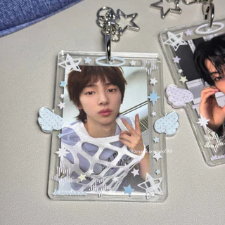 Angel Star Photocard Holder เฟรมการ์ด ปีกนางฟ้า ลายดาวสุดคิวท์ ใส่โฟโต้การ์ดได้ 2 ใบ