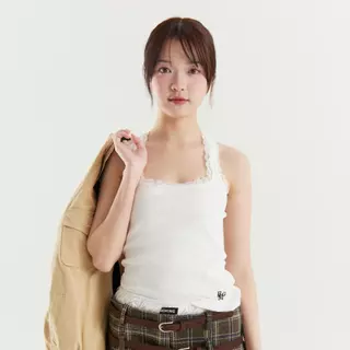 (พร้อมส่ง)Bemingtop754(XS-3XL) - Lila Tank Top เสื้อกล้ามลูกไม้(โพส2)