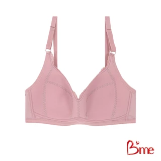 B'me เสื้อชั้นในไร้โครง level 1 ฟองบาง รุ่น ME1B94 สีนู้ด สีชมพูกุหลาบ (ลูกไม้ลาย Holly hock) New M.6