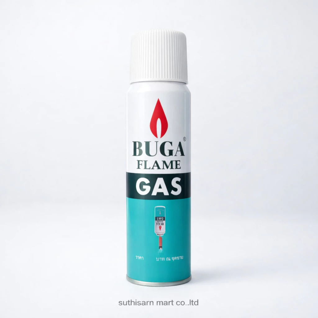 Buga Flame แก๊สเติมไฟแช็ค ขนาดพกพา 50g (75ml) เติมง่าย ไม่รั่วซึม พร้อมส่ง