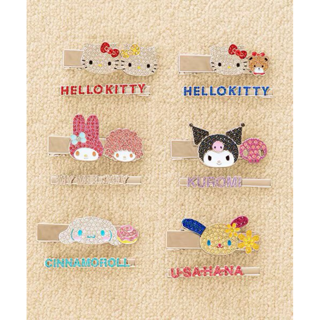 กิ๊บ กิ๊บติดผม ซานริโอ้ Sanrio Glitter Set Hairpins Lowrys farm