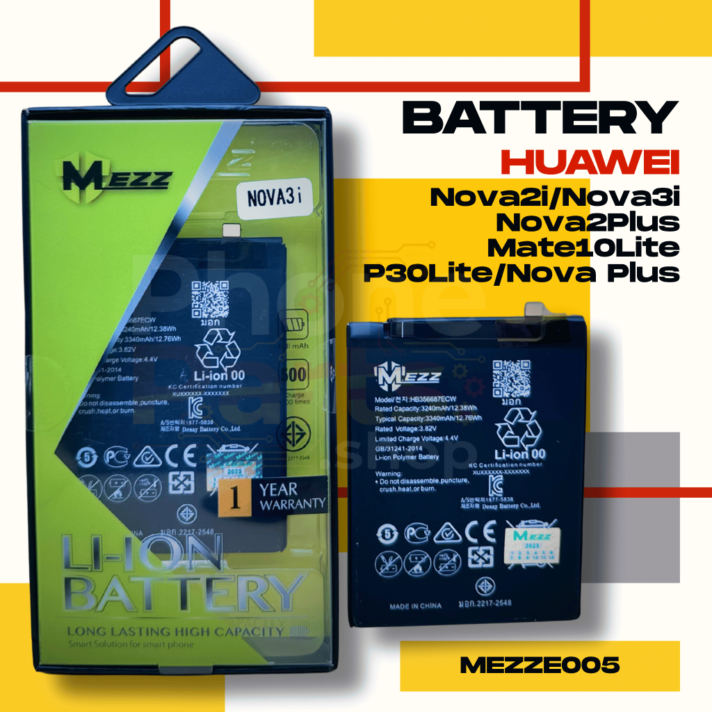 แบตเตอรี่ Battery Huawei Nova2i/3i/Nova2Plus/Mate10Lite/P30Lite/Nova Plus