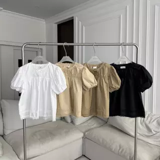 PT386 เสื้อแขนตุ๊กตาแต่งขอบลูกไม้ PROMTHONG