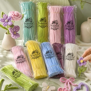 (RAK Domai) รักดอกไม้ ลวดกำมะหยี่ 100เส้น ⁠ลวดกำมะหยี่สีฟ้า⁠ ขนฟู ด้ายกำมะหยี่บิด พวงมาลัยวันแม่⁠ ⁠ของขวัญวันแม่⁠