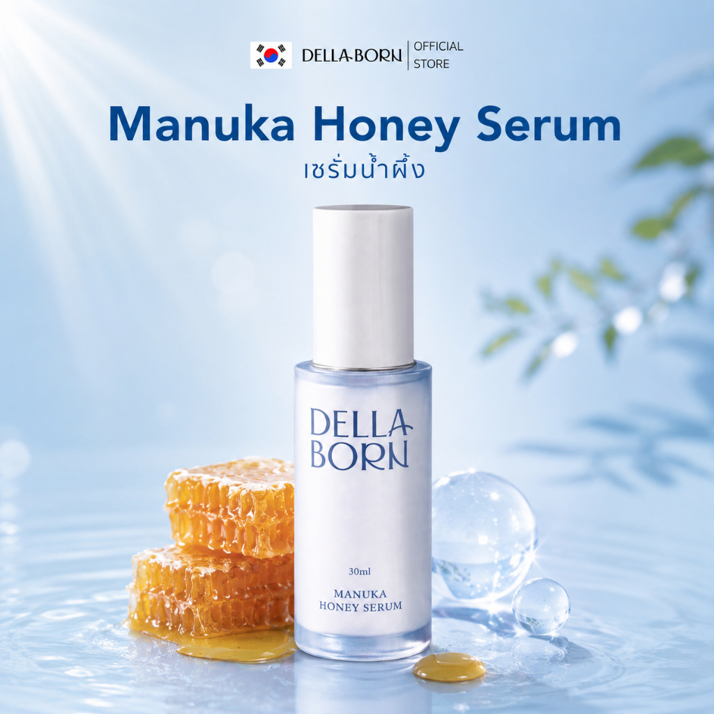 Della Born Manuka Honey Serum เซรั่มน้ำผึ้งมานูก้า สูตรเข้มข้น 36% ลดเลือนริ้วรอย เติมความชุ่มชื้น ผิวกระชับสุขภาพดี