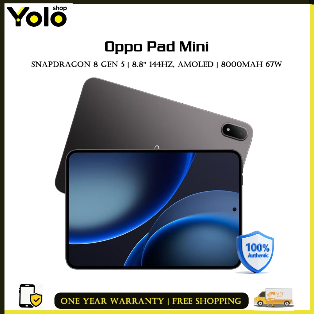 OPPO Pad Mini China Version 8.8inch AMOLED Snapdragon5 Gen8 13MP 8000Mah 67W