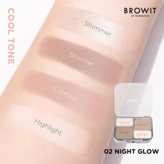 Browit Face On Point Highlight & Contour บราวอิท พาเลทไฮไลท์และคอนทัวร์ คอนทัวร์พุ่ง ไฮไลต์ให้ฉ่ำ 2 เฉดสี ปังตรงสกินโทน