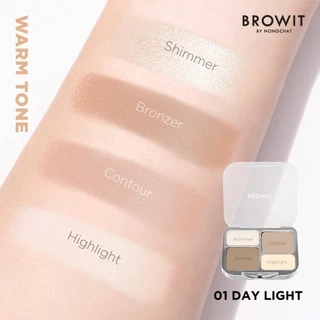 Browit Face On Point Highlight & Contour บราวอิท พาเลทไฮไลท์และคอนทัวร์ คอนทัวร์พุ่ง ไฮไลต์ให้ฉ่ำ 2 เฉดสี ปังตรงสกินโทน