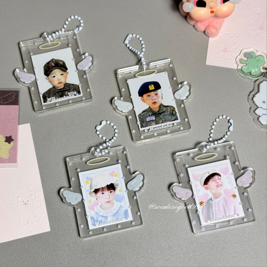 Mini Angel Photocard Frame เฟรมการ์ดปีกนางฟ้า สำหรับโฟโต้การ์ด 1 นิ้ว ห้อยกระเป๋าได้