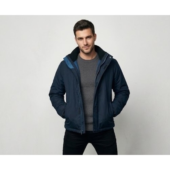 เสื้อแจ็คเก็ตกันหนาว Hollister All-Weather Jacket ของแท้ กันลม กันหนาว ซับในฟลีซนุ่ม สีกรมท่า size L