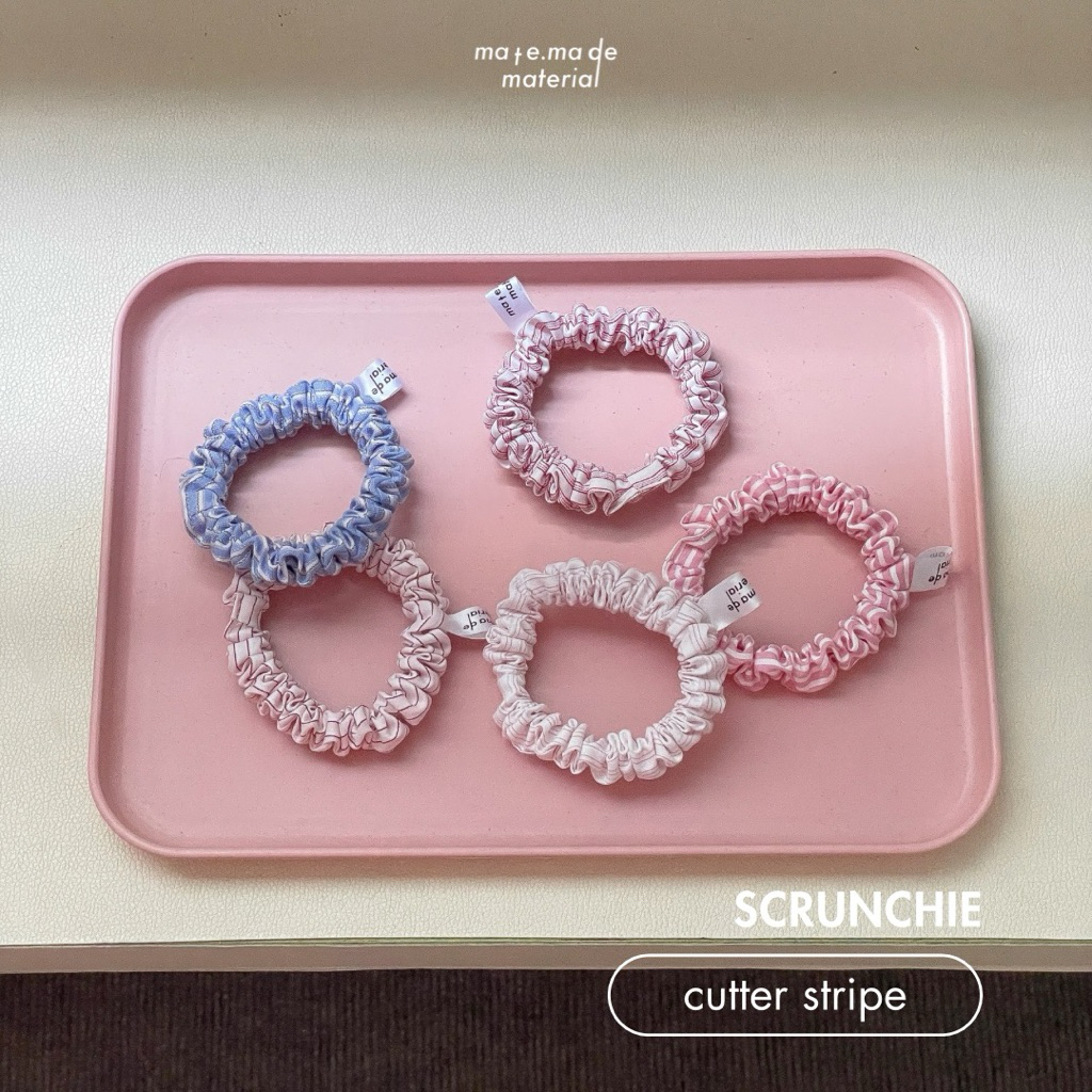 mate.made.material | Cutter Stripe Scrunchies ยางรัดผม