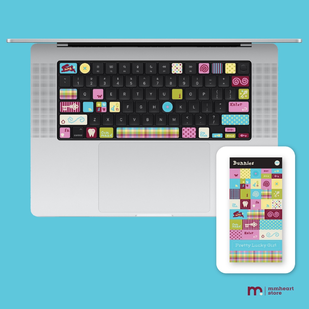 Bunnies Sticker | สติ๊กเกอร์ไดคัท ติดคีย์บอร์ด | mmhearstore