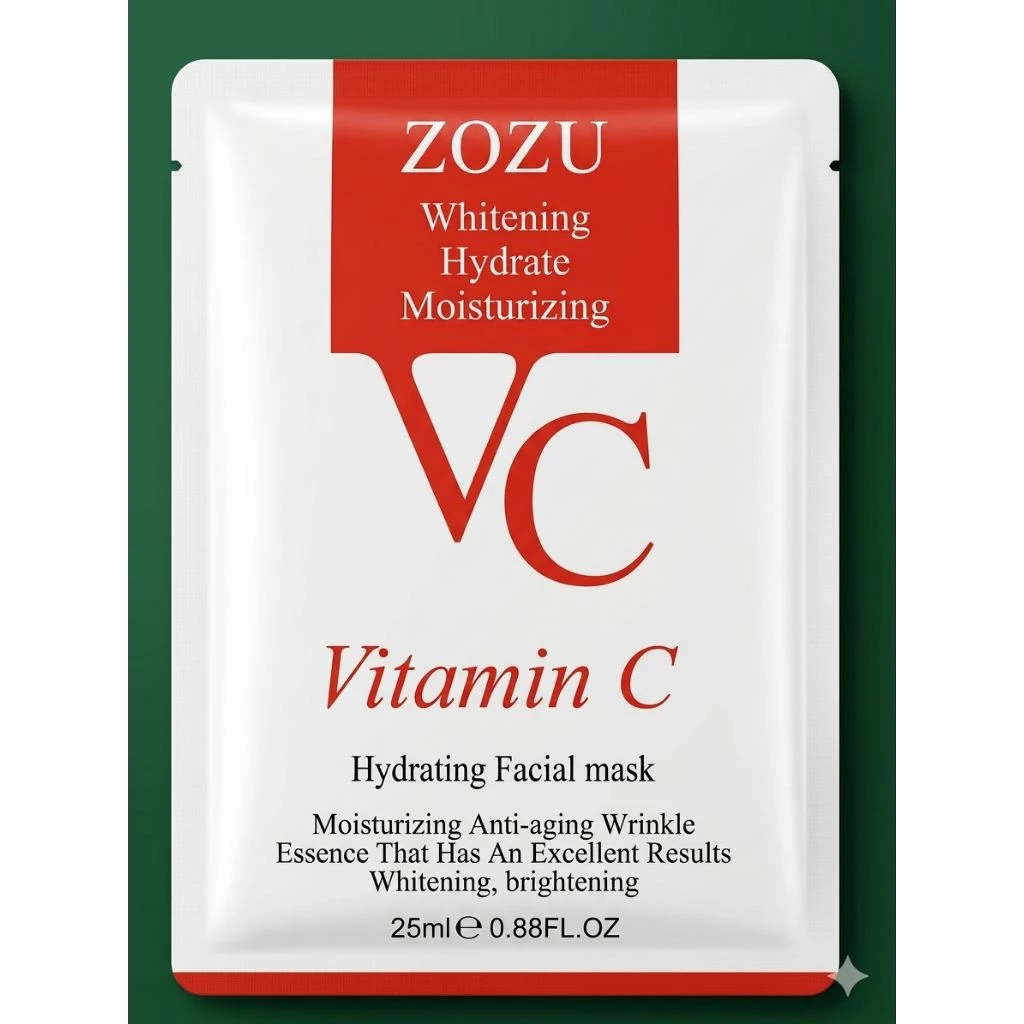 มาส์กหน้า ZOZU VC Vitamin C Hydrating Facial Mask แผ่นมาส์กวิตามินซี ผิวชุ่มชื้น หน้าใส ดูโกลว์ อ่อนโยน ใช้ง่าย thumbnail 7