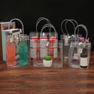 กระเป๋าถือ PVC แบบพลาสติกใส ใส่ของขวัญ สังฆทาน มีหลายไซส์ พร้อมส่ง