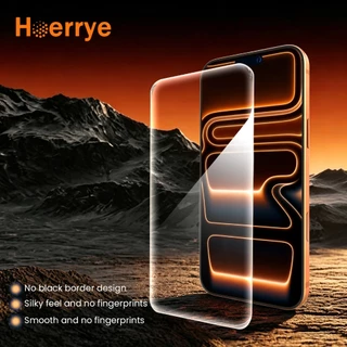 Hoerrye 1pc ไร้พรมแดน ฟิล์ม for iPhone 17ProMax ไม่มีฟองอากาศ ขอบใส กันมอง ไอโฟน 17 16 15 14 13 12 11 กันรอย ฟิล์มกระจก