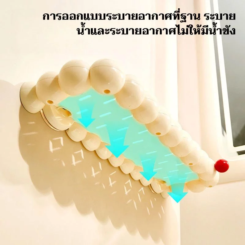 ชั้นวางของติดผนัง เข้ามุม สำหรับห้องน้ำ ติดตั้งแบบไม่ต้องเจาะ thumbnail 5