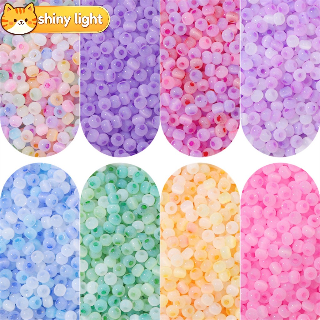 ลูกปัดแก้วข้าวตาแมวหยกน้ำแข็ง 4 มม. 150 ชิ้น อุปกรณ์ DIY ทำสร้อยคอ สร้อยข้อมือ ต่างหู เครื่องประดับ