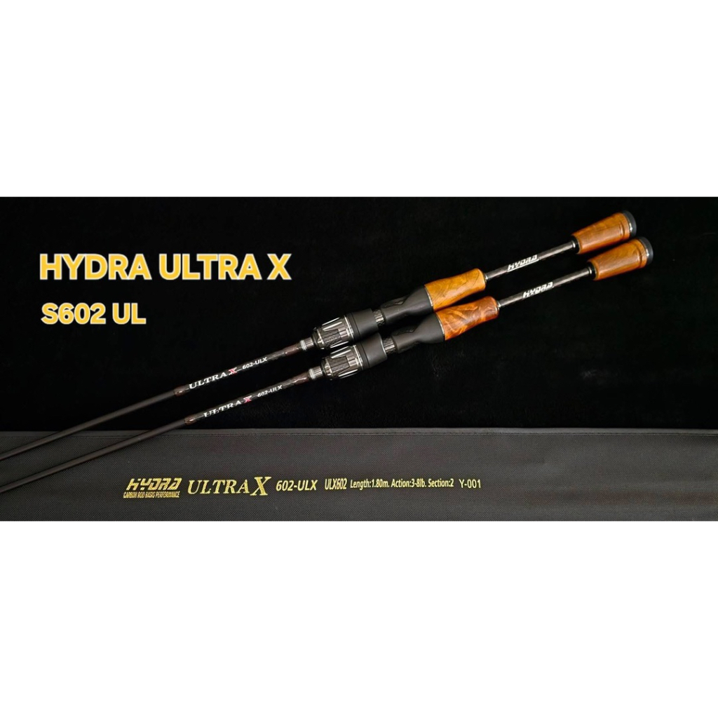 HYDRA ULTRA X แถมสายรัดคันเบ็ด คันสปินนิ่งตีเหยื่อปลอม ULTRALIGHT
