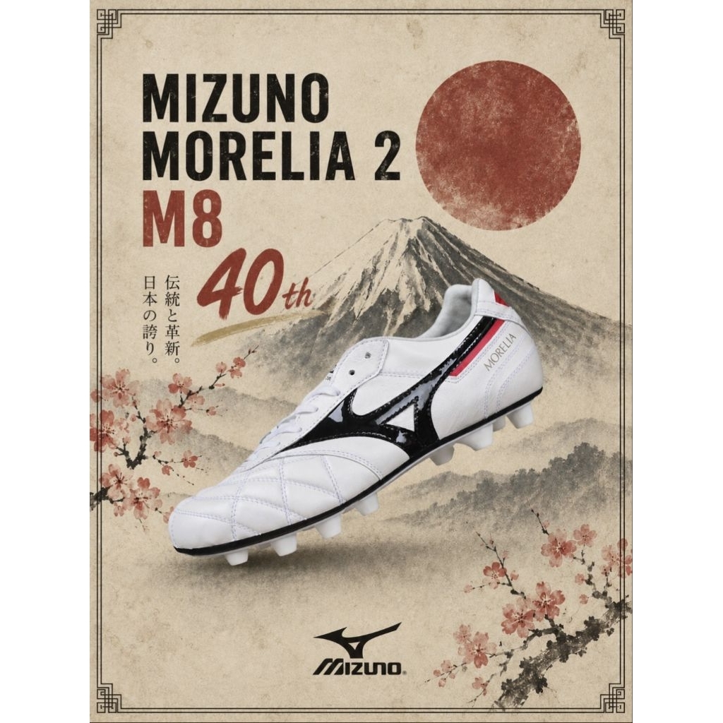 MIZUNO MORELIA 2 M8 JAPAN 40ปี ท็อปเจแปน ของแท้100%