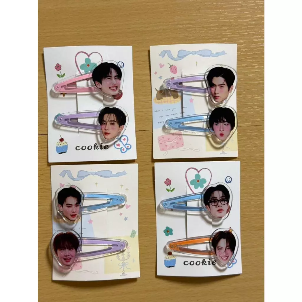 กิ๊บติดผม รูปหน้าศิลปิน งานอคริลิค มีแบบคู่และแบบเดี่ยว