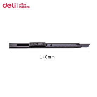 Deli คัตเตอร์ มีดคัตเตอร์ 9มม ใบมีดคม เปลี่ยนได้ ล็อคกันเลื่อน แข็งแรง ได้มาตรฐาน Cutter