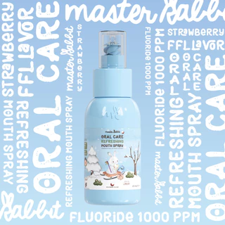 Master rabbit สเปรย์ป้องกันฟันผุ ลดแบคทีเรีย ลดเหงือกอักเสบ ฟลูออไรด์ 1000ppm ไม่มีน้ำตาล ใช้ได้ตั้งแต่ 6 เดือนขึ้นไป